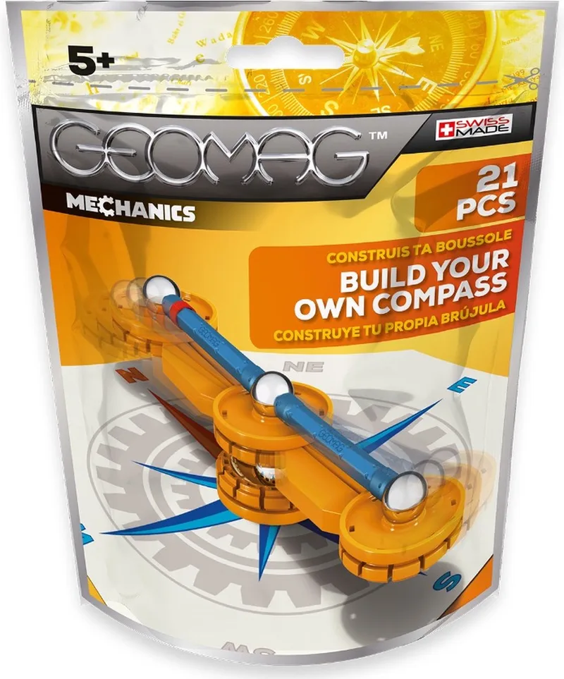 Mechanics Maak Je Eigen Kompas 21-delig by Geomag in Oranje – product photo