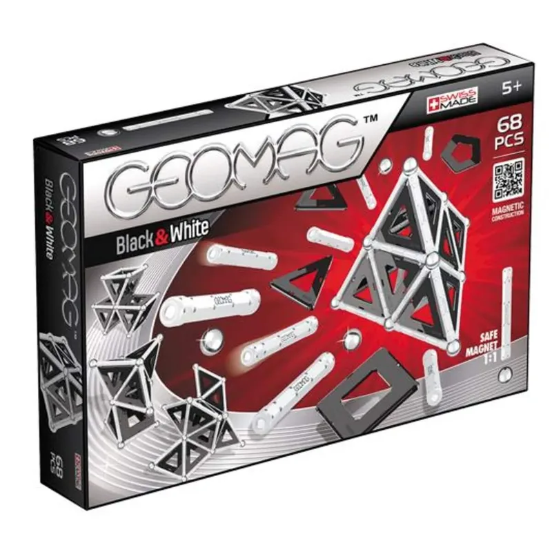 Panels Black&White 68 Teile van Geomag – productfoto