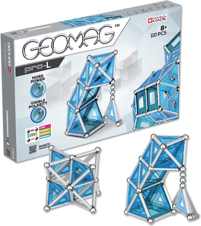 Pro-L 110-delige set fra Geomag i Blauw – produktbillede