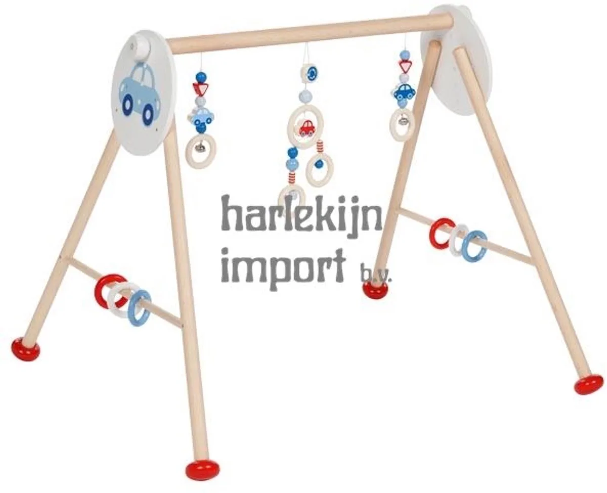 Baby Gym: AUTO'S 63x55x53cm, 6 verstelbare hoogtes, hout van Goki in Meerkleurig – productfoto