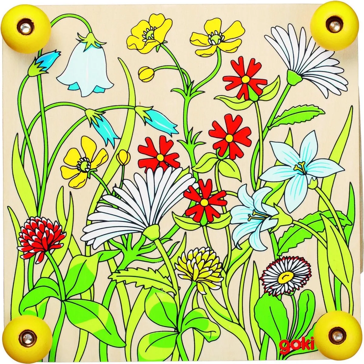 Bloemenpers - Lenteweide - 17,5X17,5X4,5Cm - Knutselplezier - 3 Jaar van Goki in Meerkleurig – productfoto