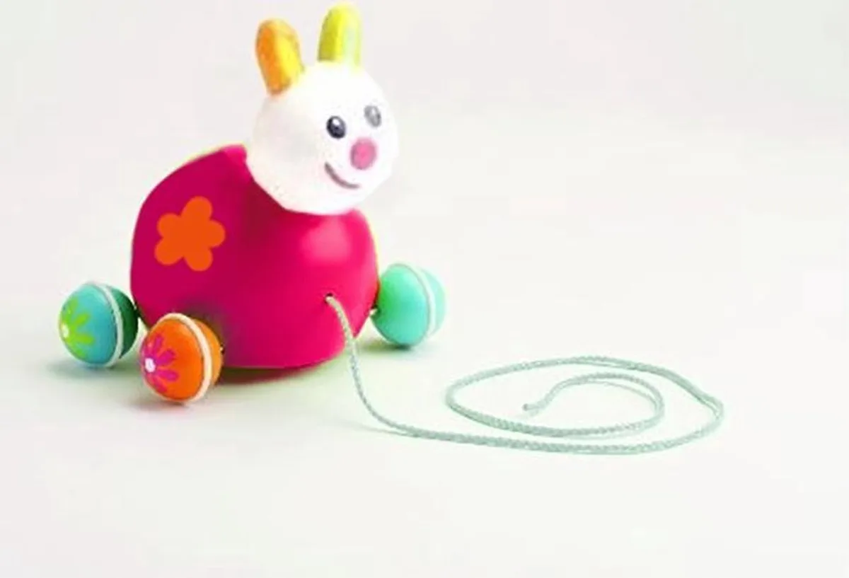 Boikido Bunny Pink Trekfiguur - Konijn hout de Goki en Rose – photo du produit