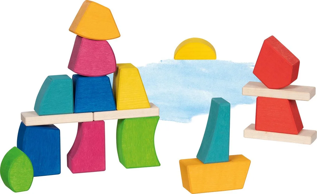 Bouwblokken - Creo - 18 Delen - Hout - 2 Jaar by Goki in Multicolour – product photo