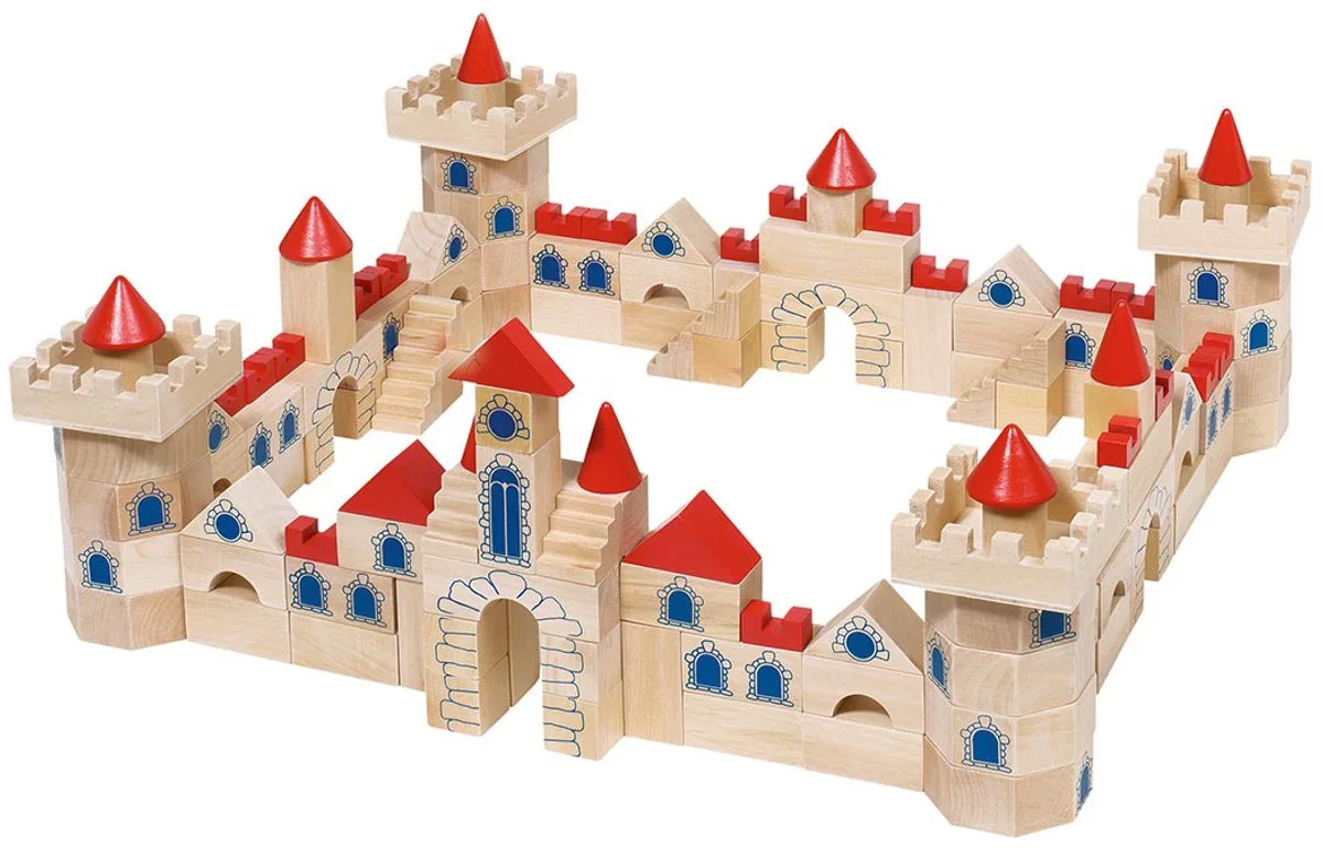 Bouwdoos - Kasteel - 41,5X25,5X6Cm - 148 Delen - 3 Jaar by Goki in Blue, Red, White – product photo