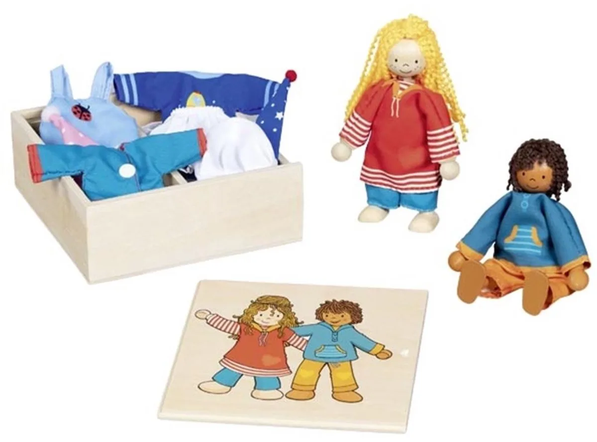 Buigpopjes - Fynja En Fabio Garderobe - 20 Stuks - 3 Jaar by Goki in Multicolour – product photo