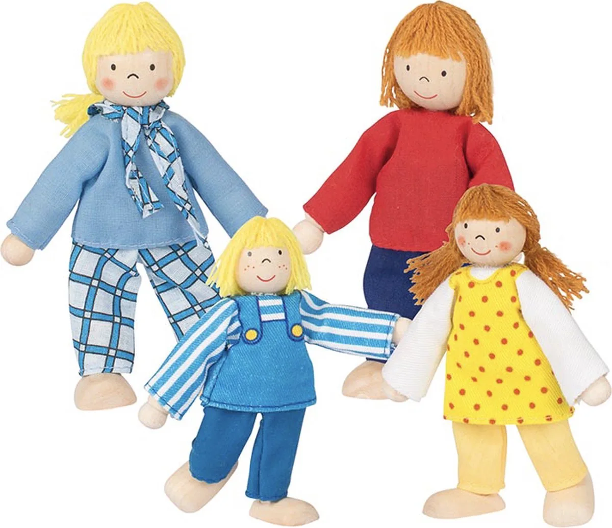 Buigpopjes - Jong Gezin - 4 Stuks - 3 Jaar fra Goki i Flerfarvet – produktbillede