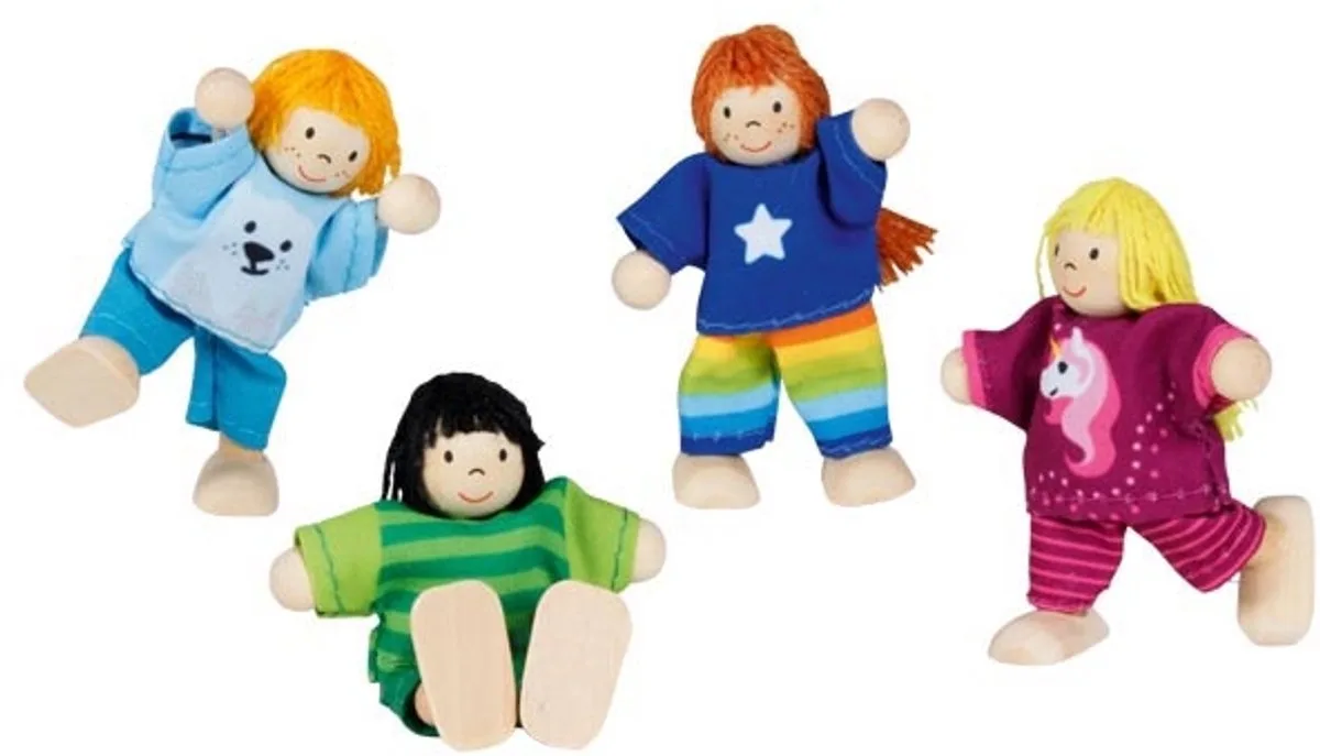 Buigpopjes - Kinderen - 4 Stuks - 3 Jaar van Goki in Meerkleurig – productfoto