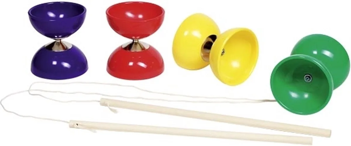 Diabolo with 2 wooden sticks and string van Goki in Meerkleurig – productfoto