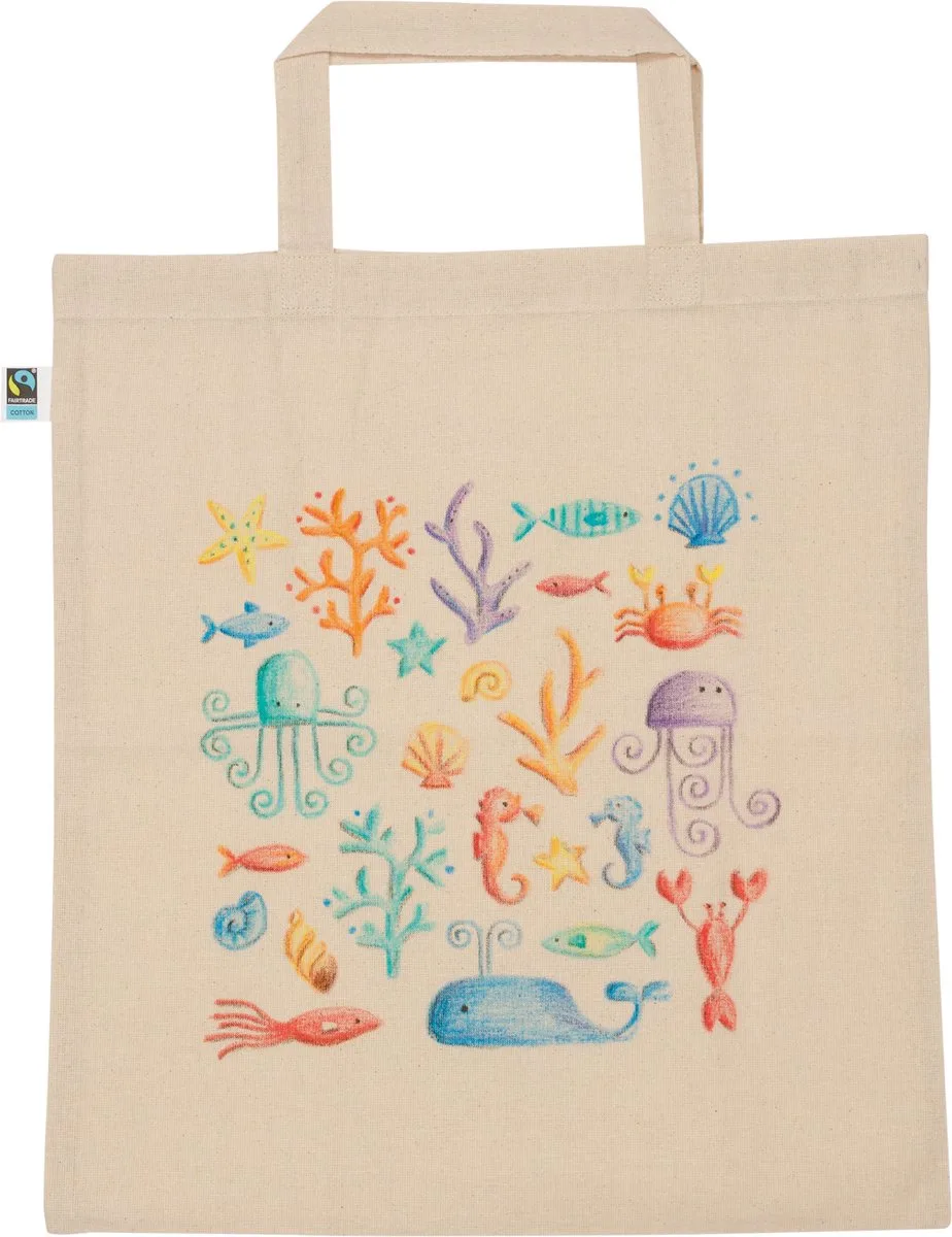 Draagtas - Fairtrade - Katoen - Om Zelf Te Beschilderen - 3 Jaar by Goki in Multicolour – product photo