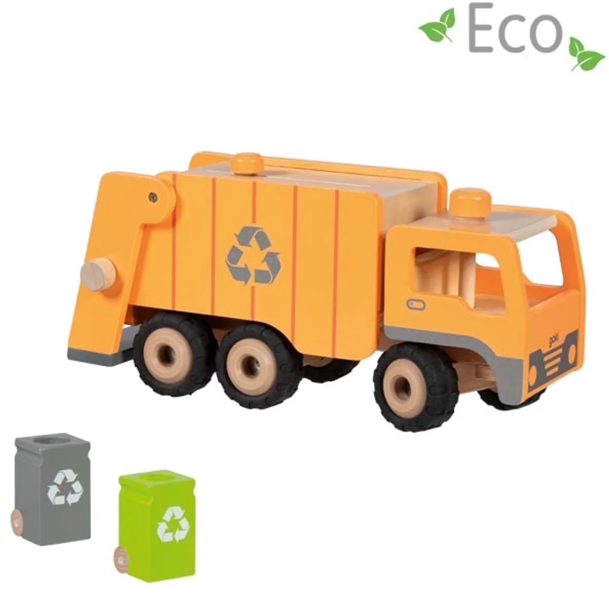 Garbage truck eco von Goki in Gelb, Schwarz – Produktfoto