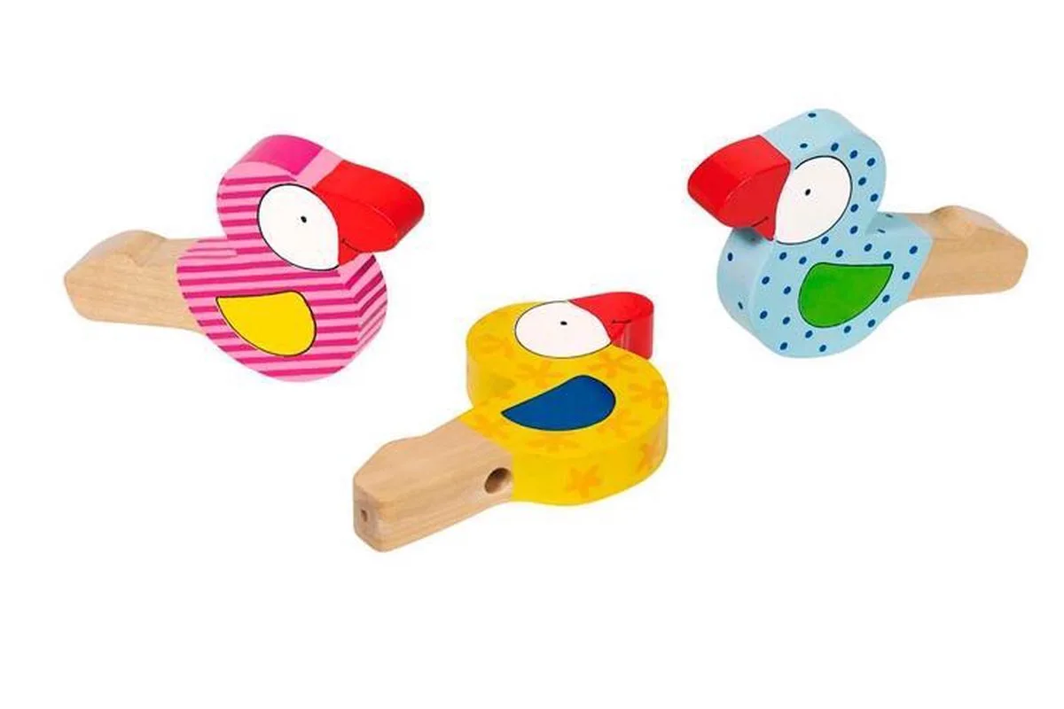 Wooden Bird Flute van Goki in Meerkleurig – productfoto