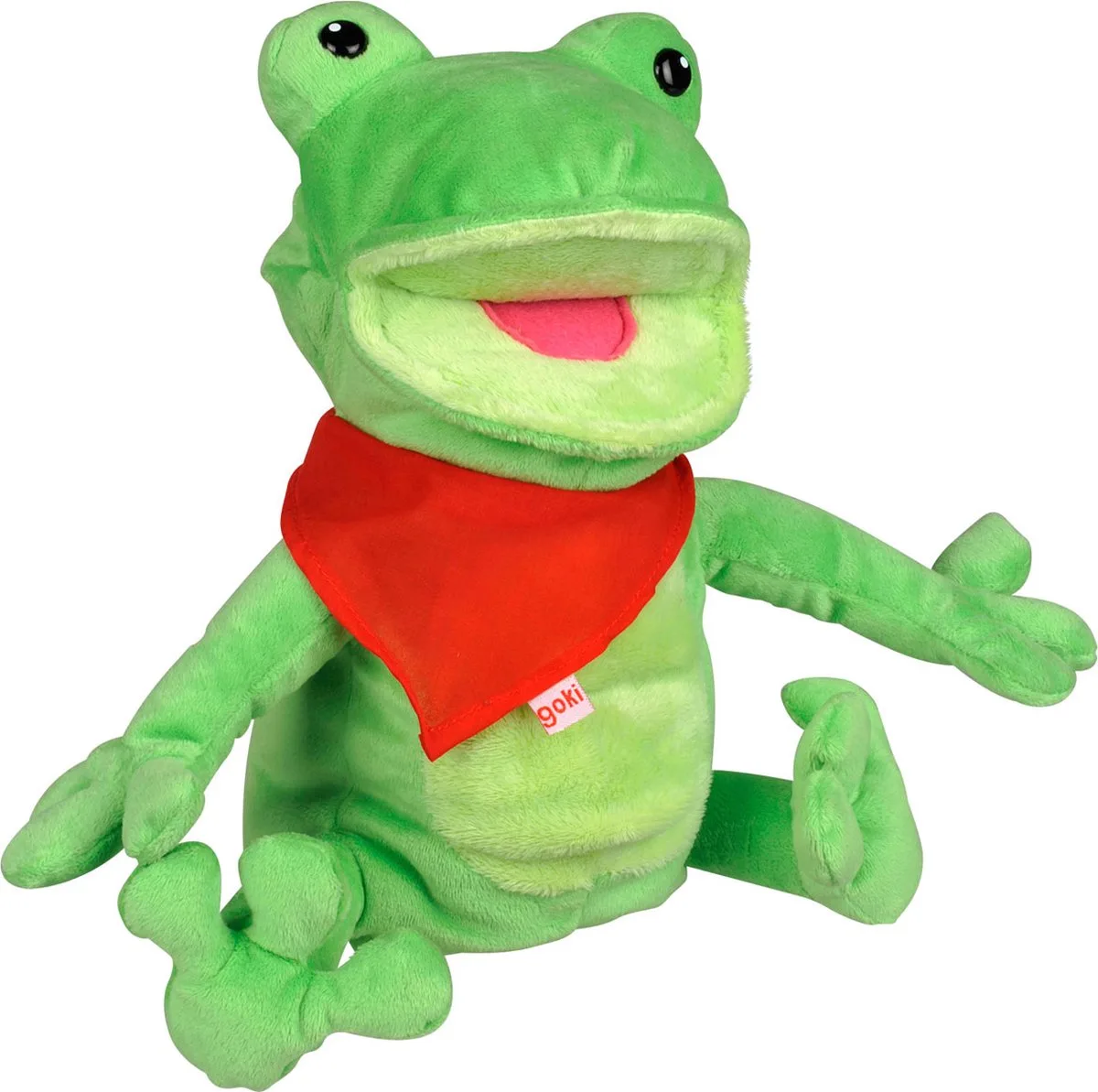 Hand Puppet Frog von Goki in Grün – Produktfoto