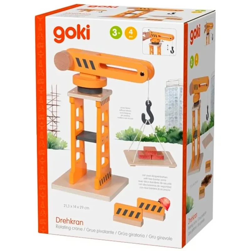 Houten Draaikraan - 4dlg. von Goki in Mehrfarbig – Produktfoto 2 von 3