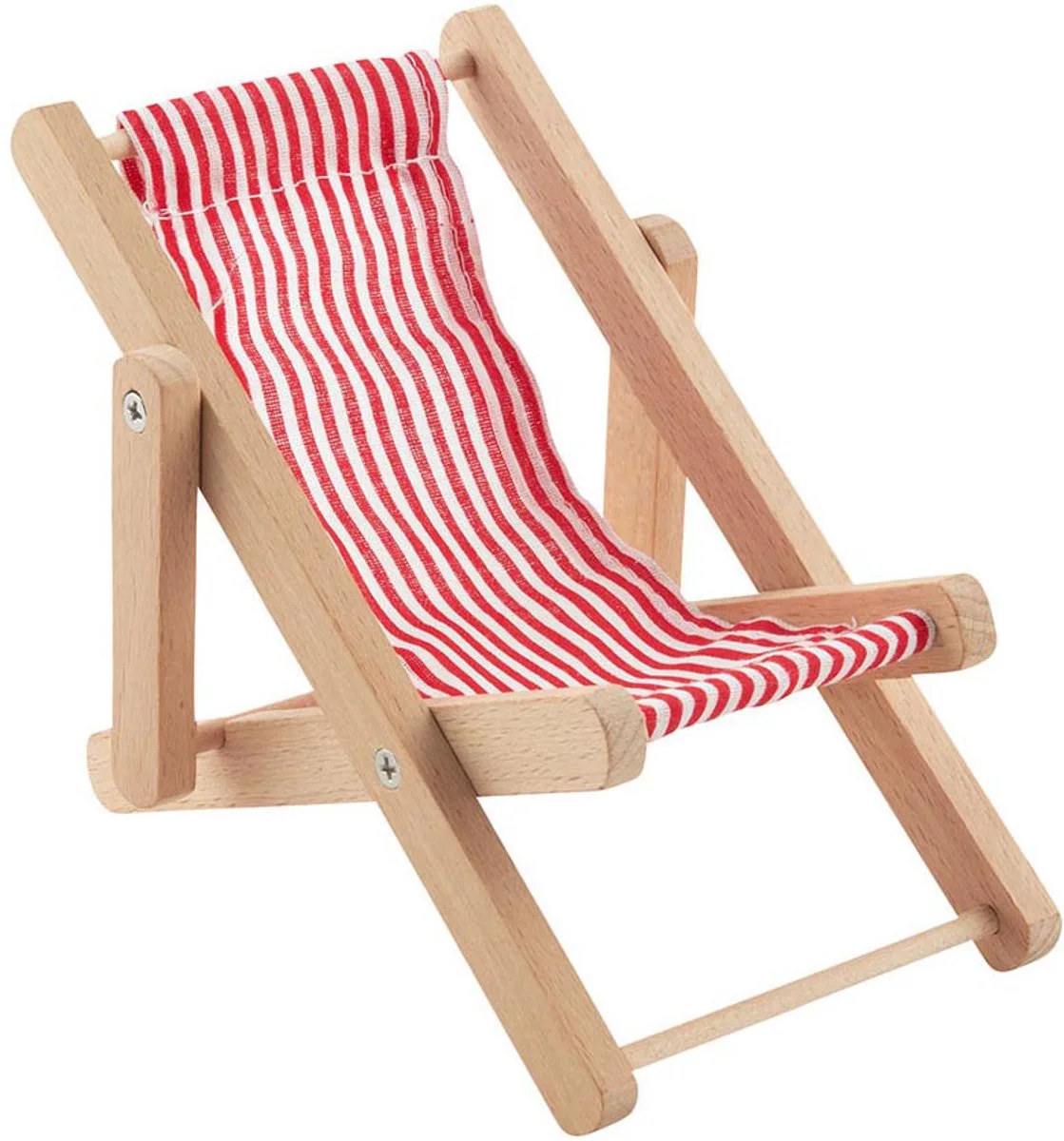 Houten poppen ligstoel rood van Goki in Wit – productfoto
