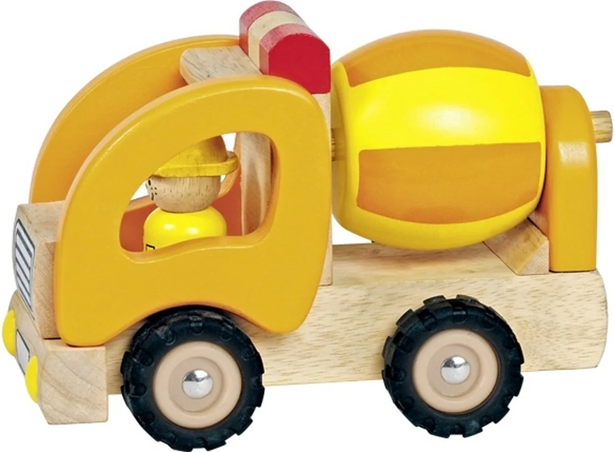 Wooden Concrete Mixer von Goki in Gelb – Produktfoto