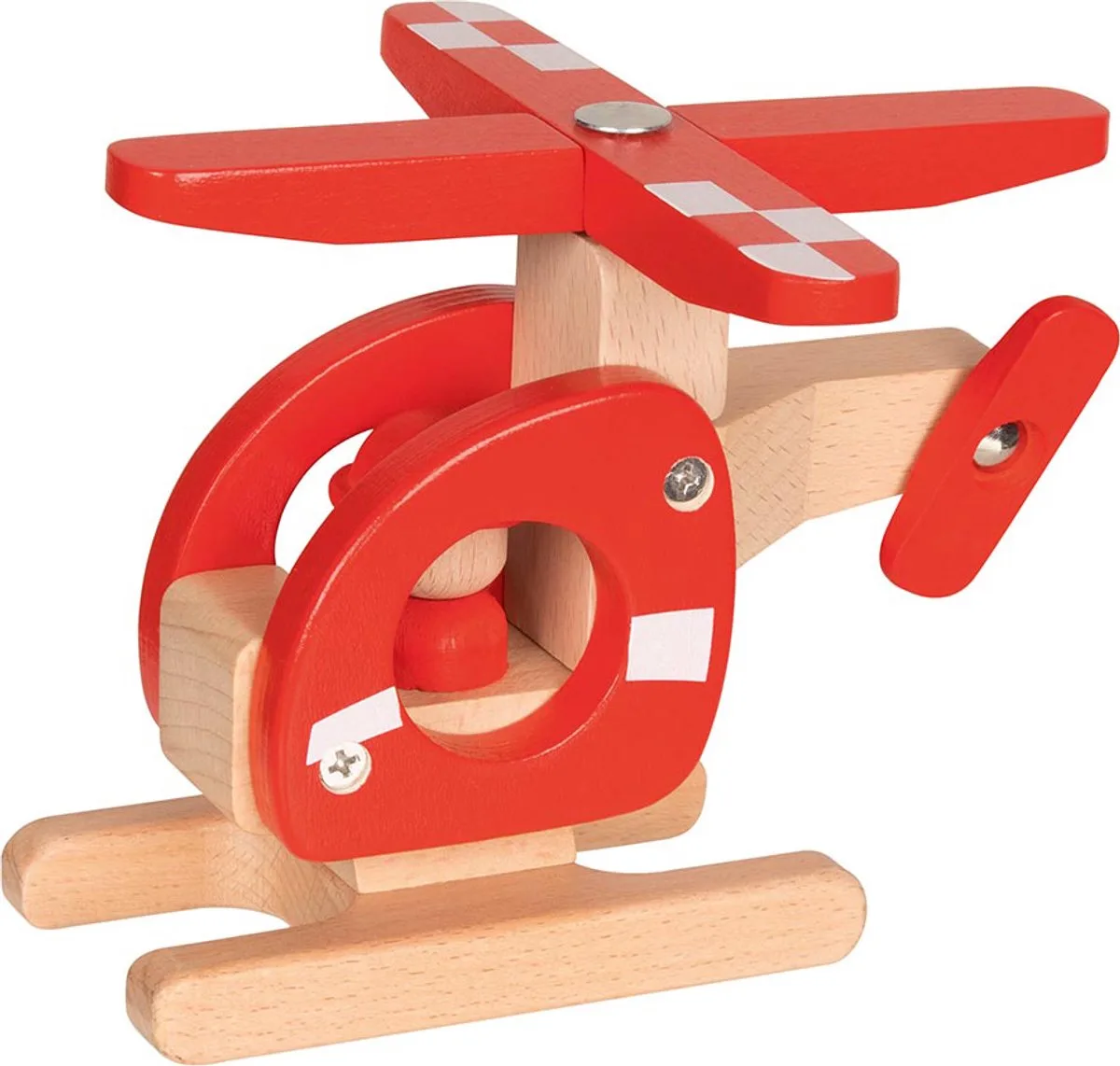 Houten voertuig - Helikopter - 15X6,4X12,2Cm - 2 Jaar von Goki in Mehrfarbig – Produktfoto
