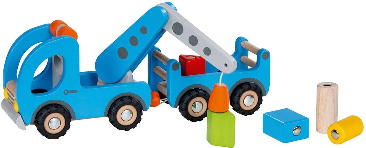 Houten Voertuig-Mobiele Kraan von Goki in Mehrfarbig – Produktfoto