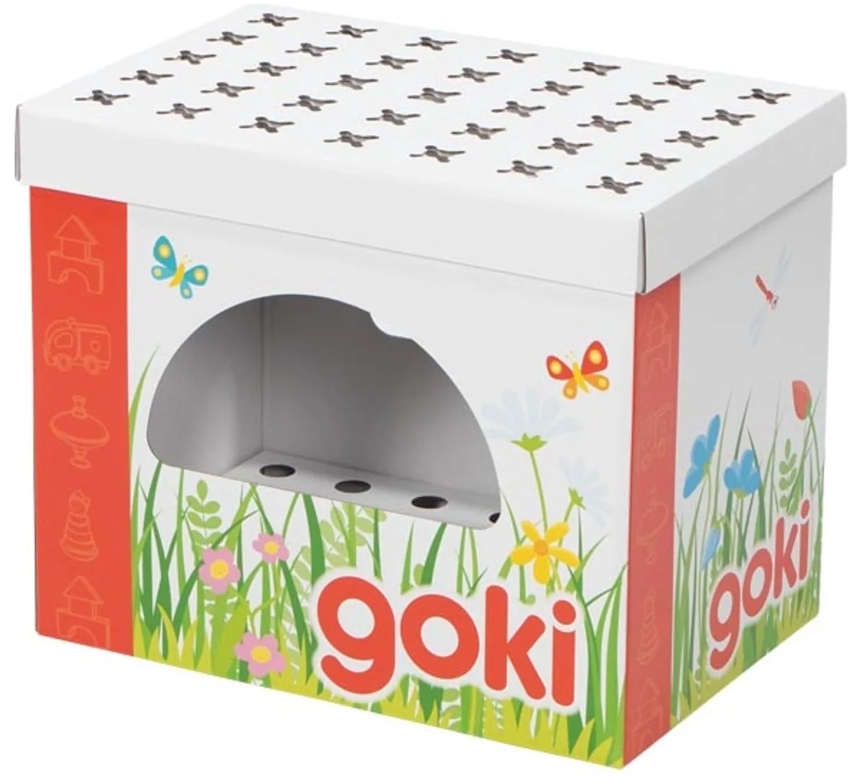 kartonnen display tuin speelgoed displaystandaard voor winkel. van Goki in Meerkleurig – productfoto