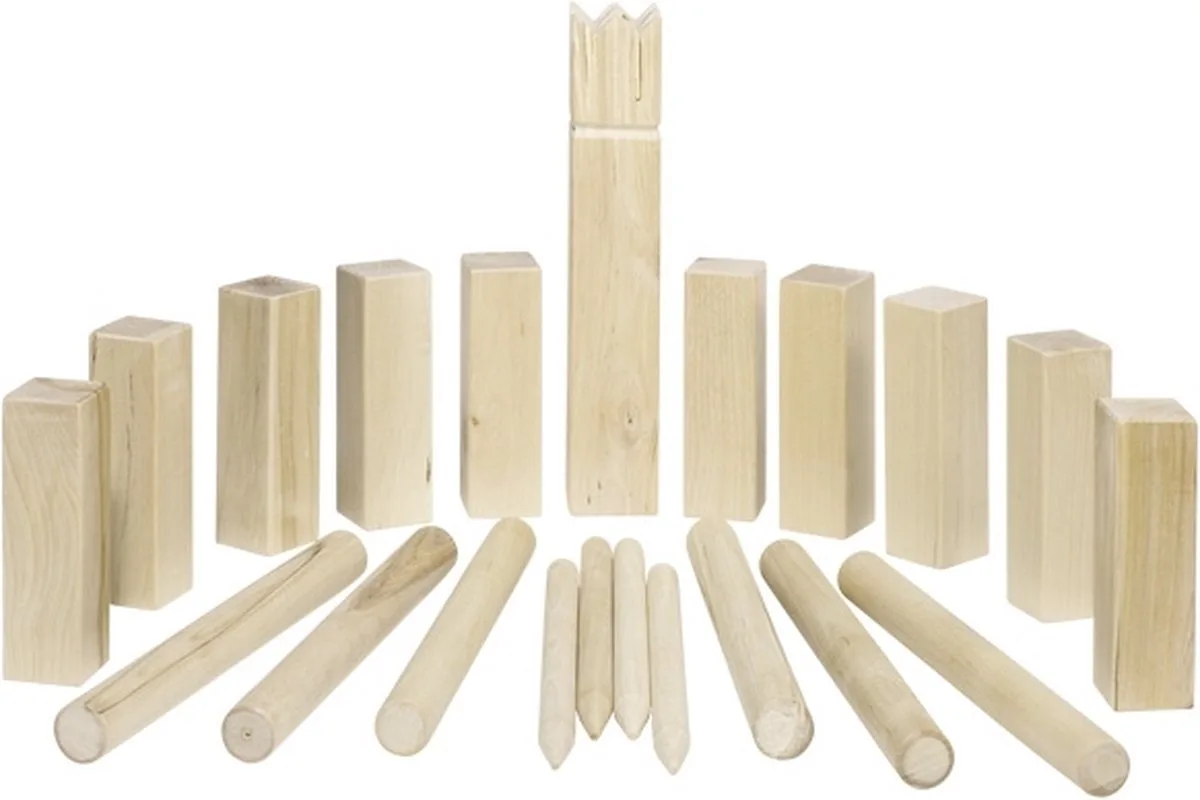 Kubb Vikingschaakspel Koning 5,5x5,5x30cm van Goki in Beige – productfoto