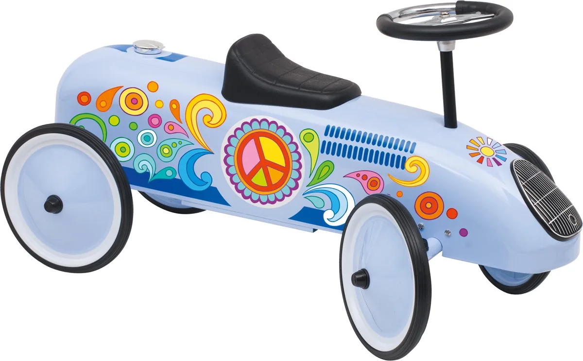 Loopauto - Flower Power - 73,5X35X40Cm - Metaal En Kunststof - 1 Jaar van Goki in Meerkleurig – productfoto