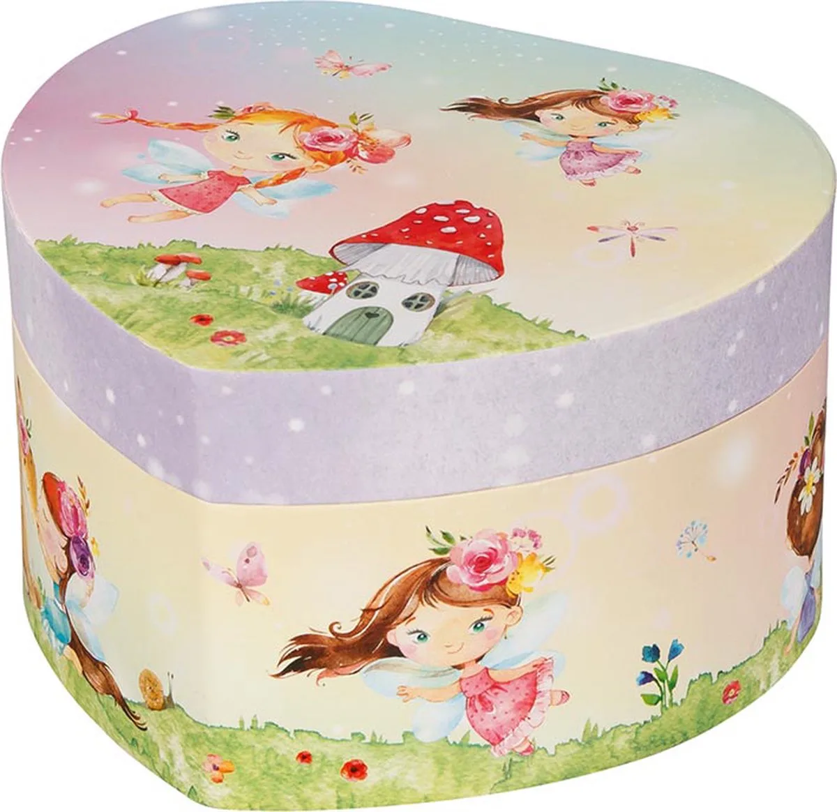 Muziekdoos: ELFJES "Zwanenmeer" 8,5x13,5cm, karton van Goki in Meerkleurig – productfoto