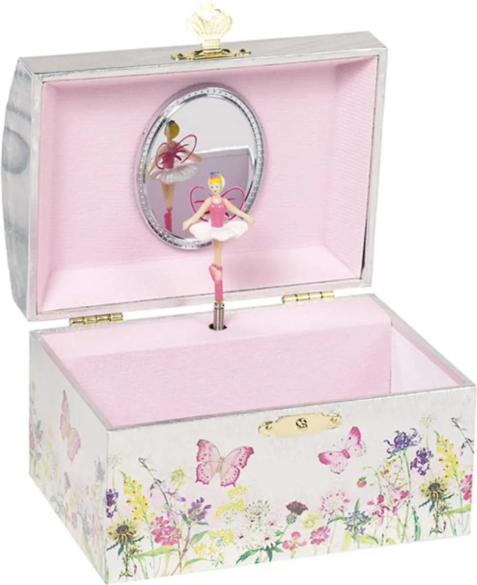 Muziekdoos - Elfjes - Zwanenmeer - Vlinders - 3 Jaar van Goki in Zilver – productfoto