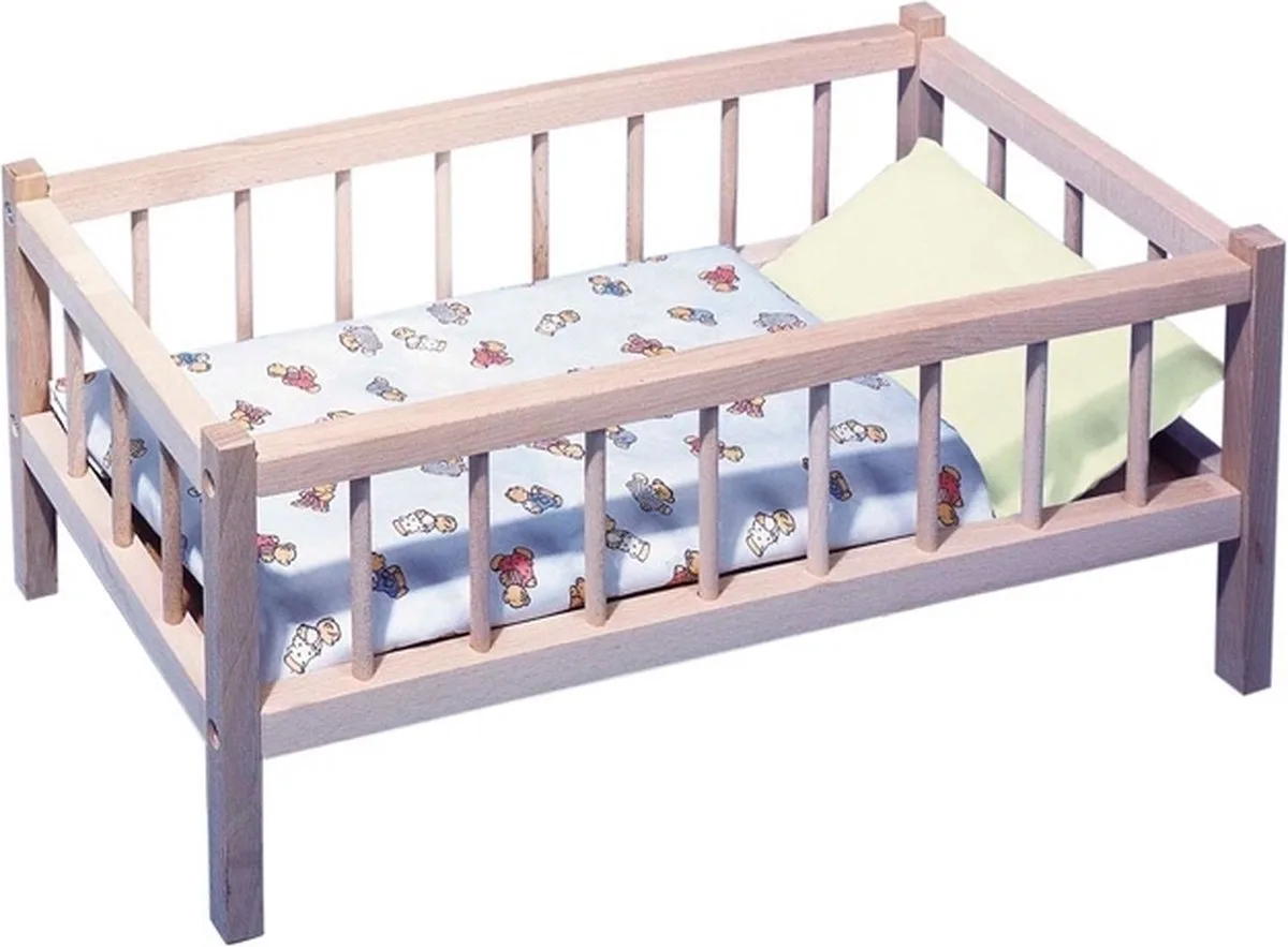 Poppenbed - 60X29X25Cm - Zonder Beddengoed - 3 Jaar by Goki in Natural – product photo