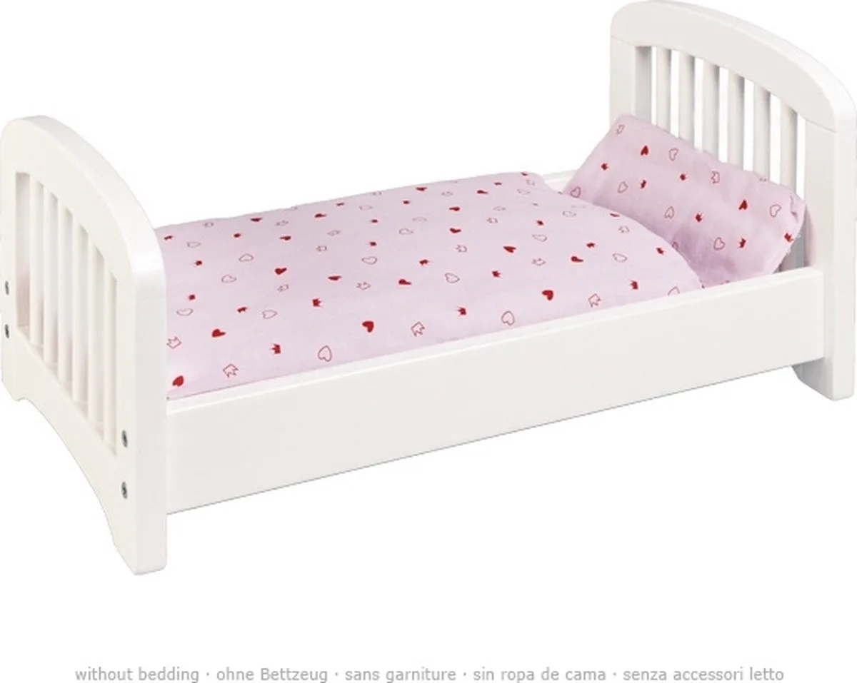 Poppenbed - Beddengoed Niet Inbegrepen - 54X29X25Cm - Wit - 3 Jaar van Goki in Wit – productfoto
