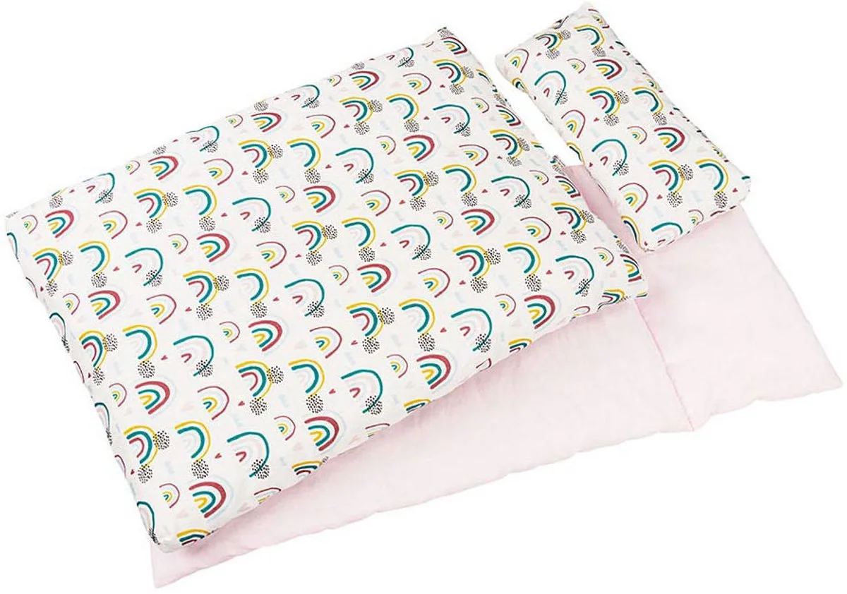 Poppenbeddengoed Star grijs (3 delig) van Goki in Meerkleurig – productfoto