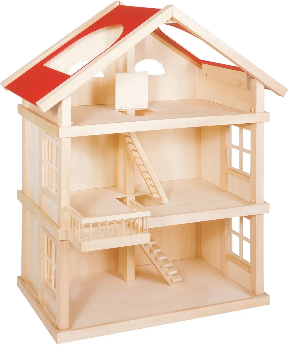 Poppenhuis - 3 Etagenhuis - 65X35X87,5Cm - Zonder Meubels - 3 Jaar van Goki in Meerkleurig – productfoto