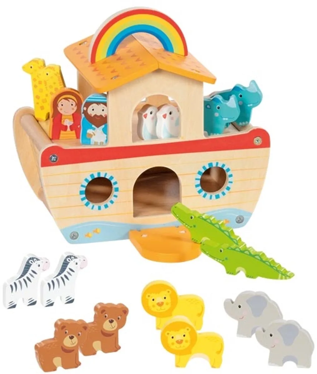 Poppenhuis - Ark Van Noach - 20 Delen - 3 Jaar fra Goki i Flerfarvet – produktbillede
