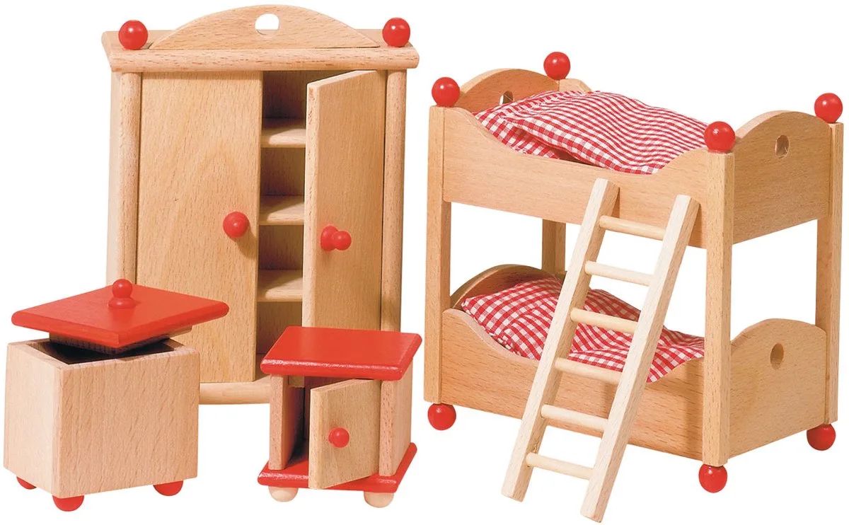 Dollhouse Furniture Childrens room von Goki in Rot – Produktfoto