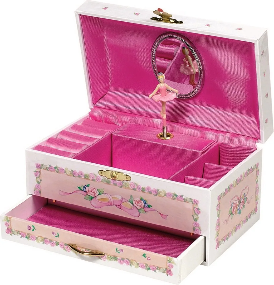 Sieradendoos met ballerina - Muziekdoos Het Zwanenmeer - Vanaf 3 jaar von Goki in Rosa – Produktfoto