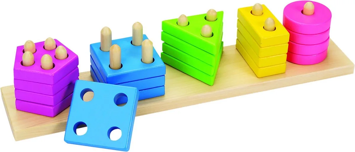 Sorteerspel - Kleuren En Vormen - 35X7,5X7Cm - 20 Delen - 2 Jaar by Goki in Multicolour – product photo