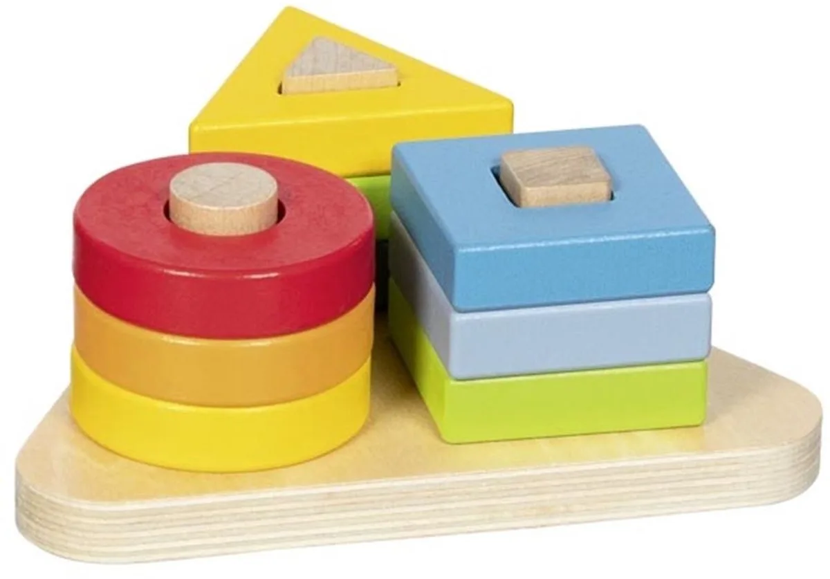Sorteerspel - Kleuren En Vormen Driehoek - 13,8X12,3X5,4Cm - 9 Delen - 2 Jaar by Goki in Multicolour – product photo
