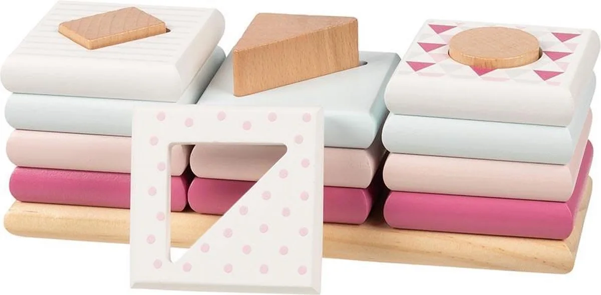 Sorteerspel: KLEUREN en VORMEN Lifestyle Berry 18x6x6cm, 12-delig, in doos, 2+ de Goki en Multicolore – photo du produit