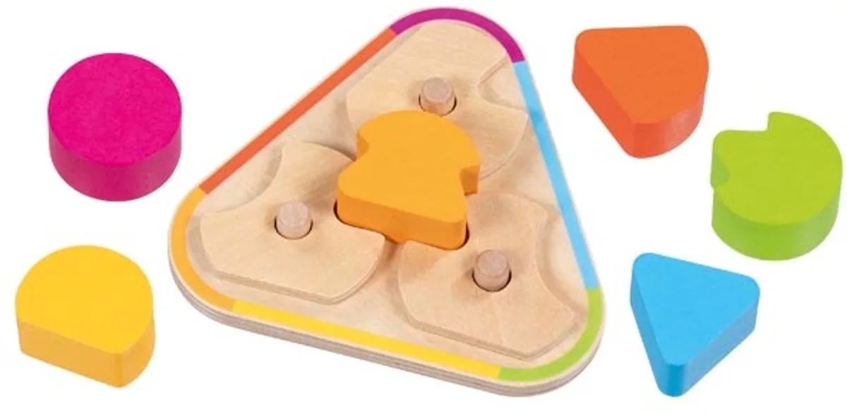 Sorteerspel - Vind De Vorm - 12,5X11,5X2,8Cm - 7 Delen - 3 Jaar by Goki in Multicolour – product photo