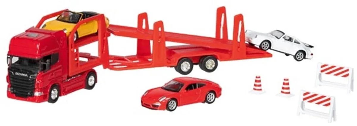 speelgoed Super Truck Car Transporter Scania V8 1:60-64 multicolor. fra Goki i Flerfarvet – produktbillede