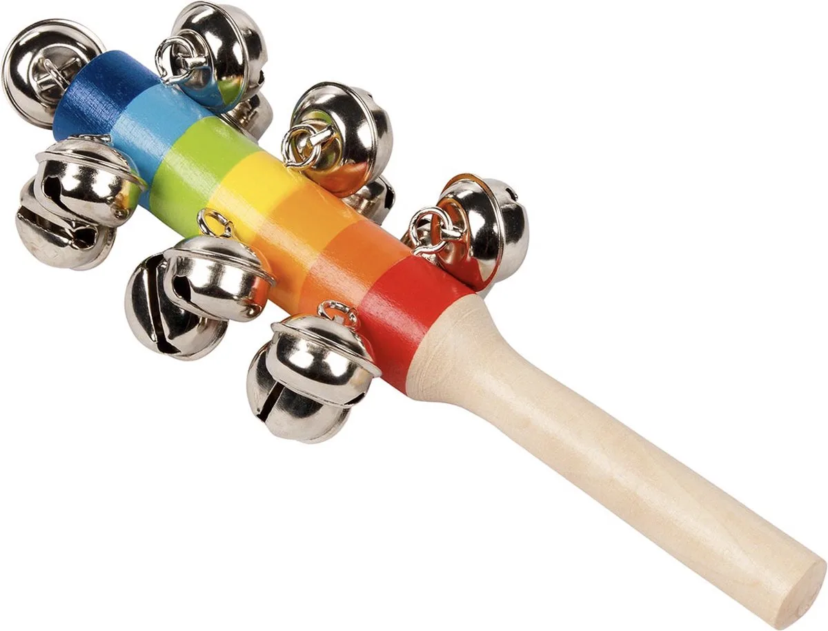 Speelgoedinstrument - Bellenboom - Met 13 Belletjes - Hout - 3 Jaar de Goki en Multicolore – photo du produit