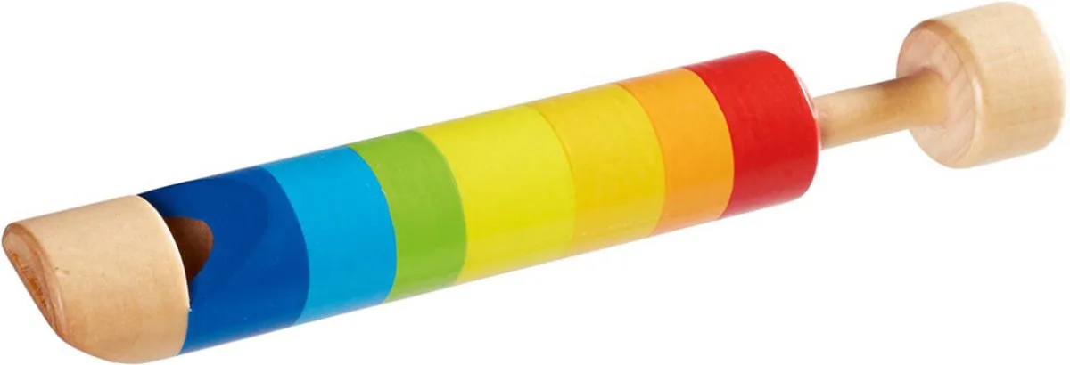 Speelgoedinstrument - Sliding Flute - L16,5Cm - Gekleurd Hout - 3 Jaar fra Goki i Flerfarvet – produktbillede