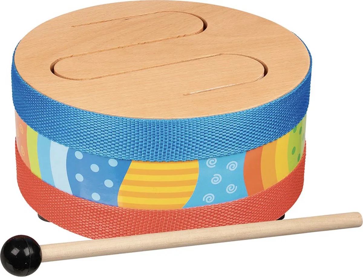 Speelgoedinstrument - Trommel - 3 Jaar de Goki en Hout – photo du produit