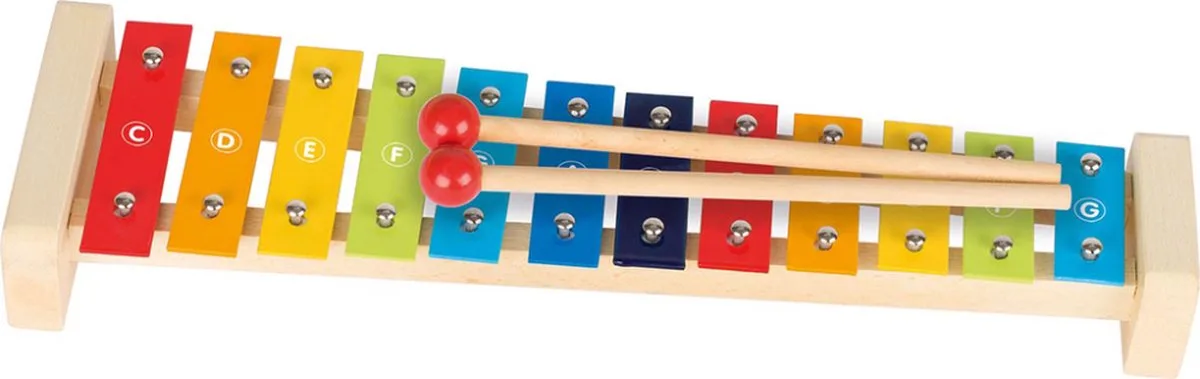 Speelgoedinstrument - Xylofoon - Spelend Leren - Hout - 3 Jaar fra Goki i Flerfarvet – produktbillede