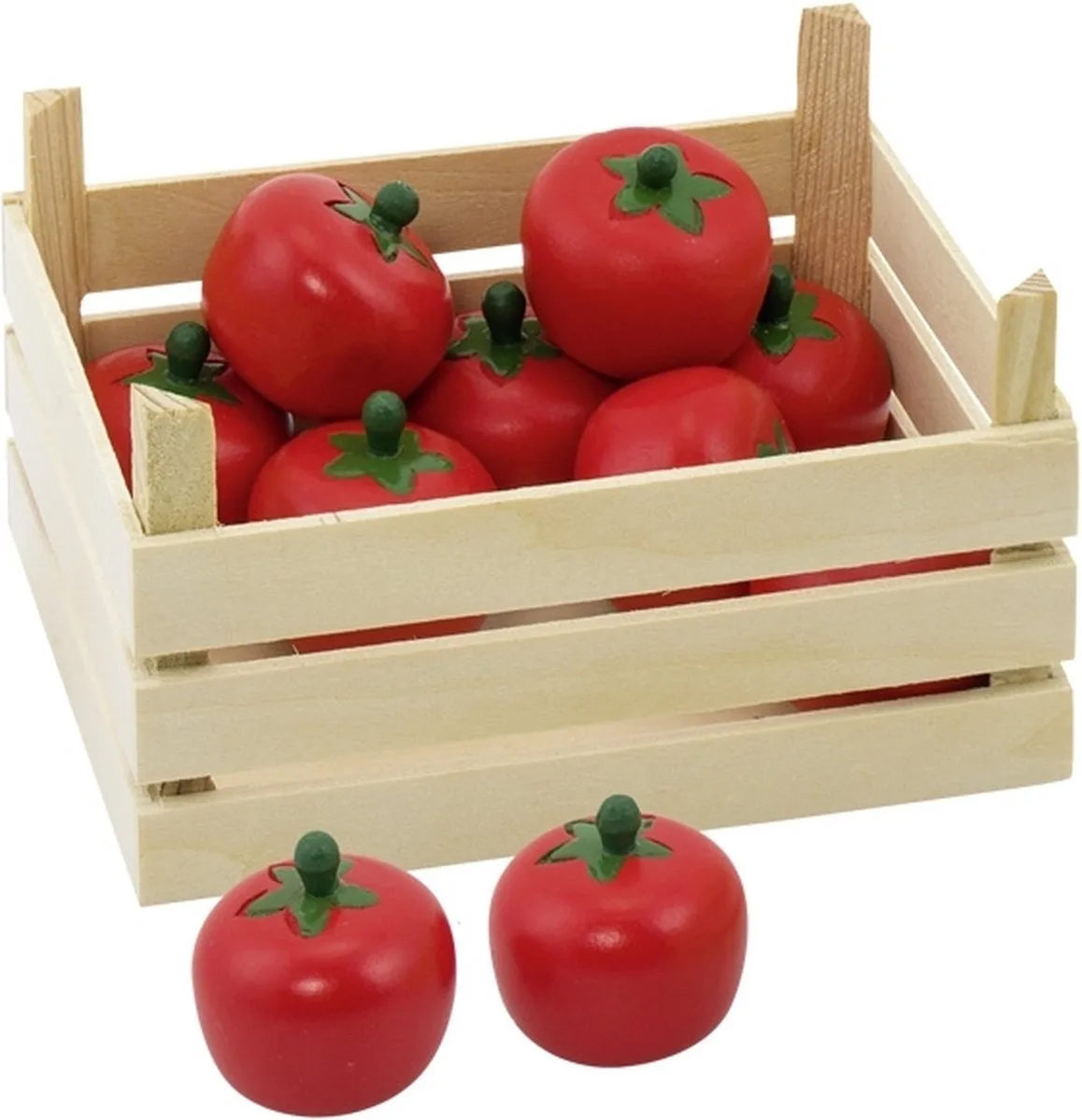 Wooden Tomatoes in Box 10pcs von Goki in Rot – Produktfoto