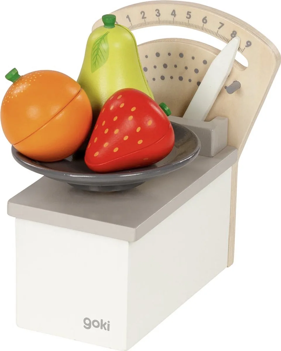 Speelgoedkeuken - Weegschaal - 12,6X15,2X17,2Cm - Hout - 3 Jaar de Goki en Multicolore – photo du produit