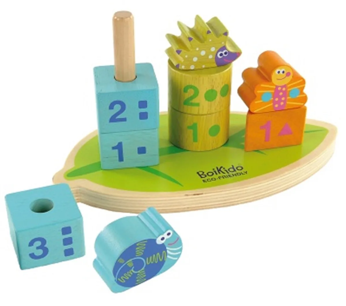 Stapelbare Vormen Boikido speelgoed hout by Goki in Green – product photo