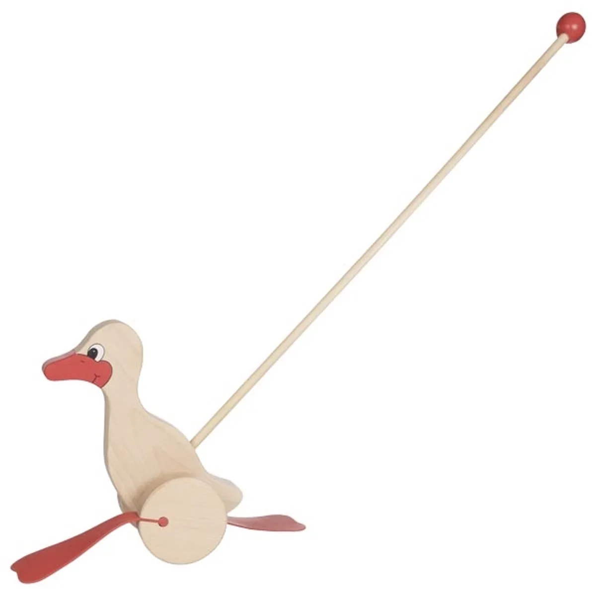 Stokroller Eend van Goki in Rood – productfoto