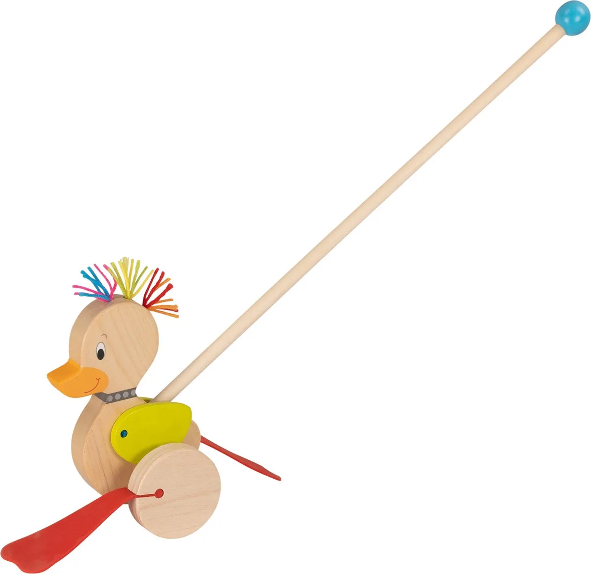 Wooden Push Figure Duck von Goki in Mehrfarbig – Produktfoto