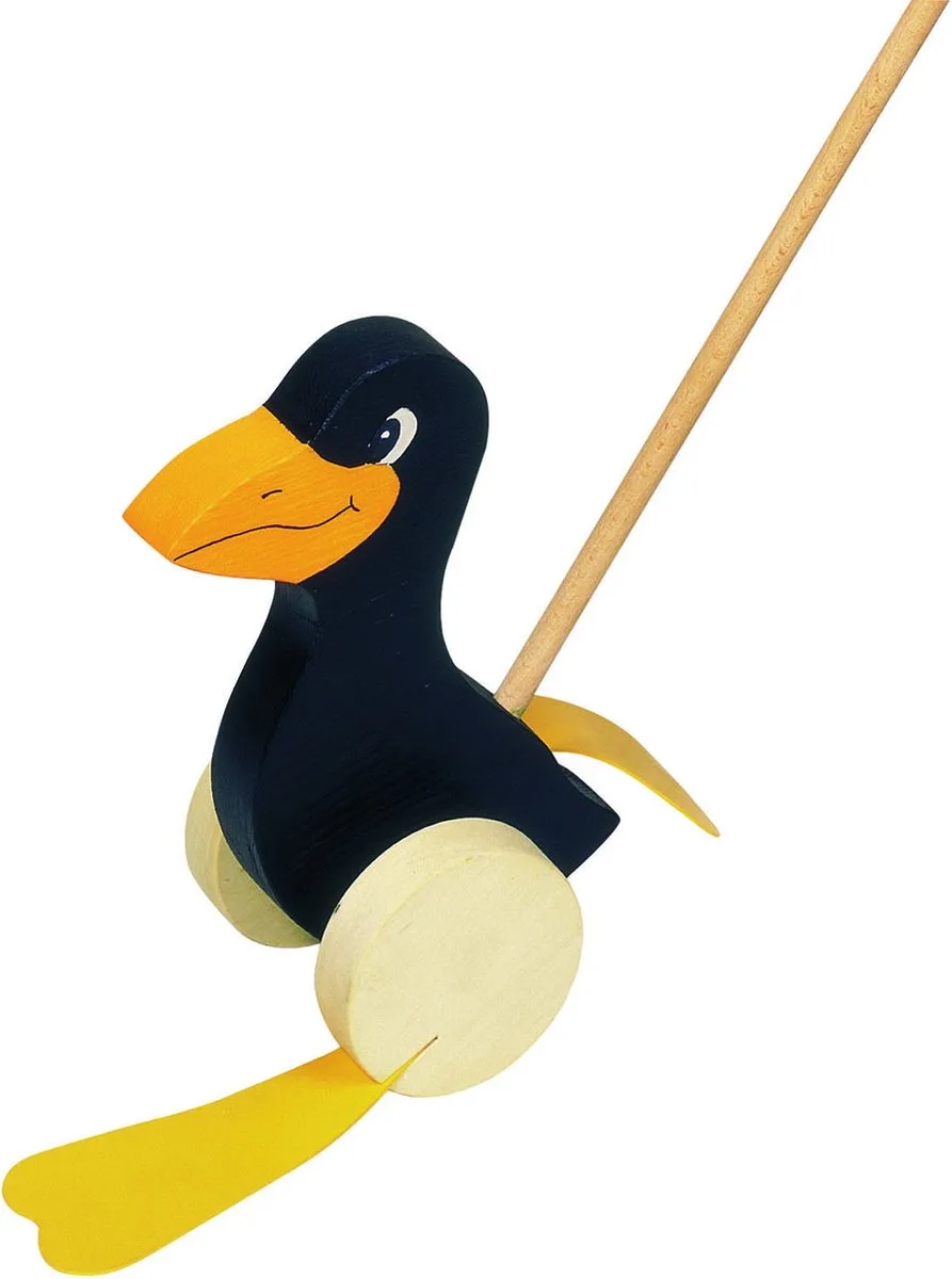 Stokroller: RAAF H19cm, stok L60cm, 1+ van Goki in Zwart, Geel – productfoto