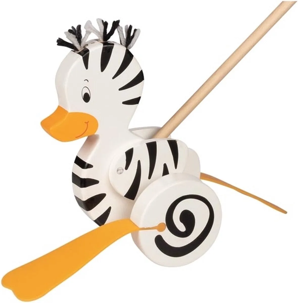 Stokroller - Zebra-Eend van Goki in Meerkleurig – productfoto