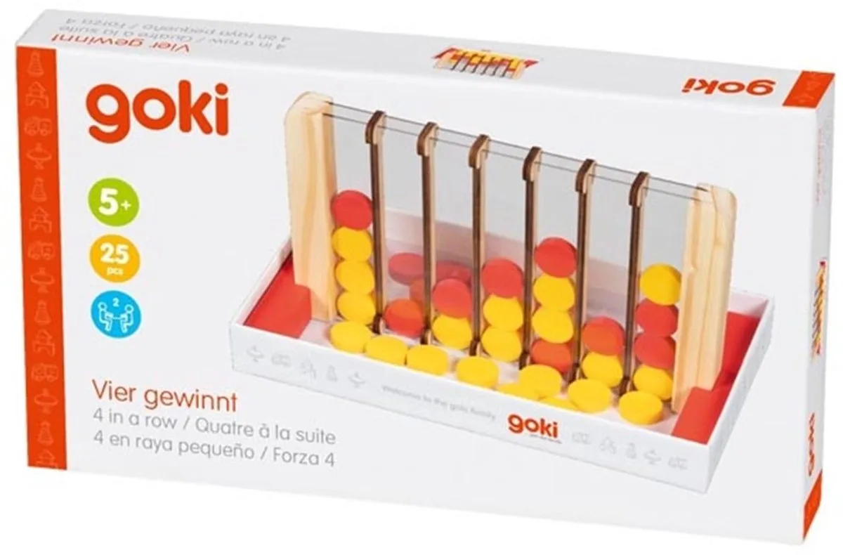 strategiespel 4 op een rij educatief kinderspel reisformaat. by Goki in Multicolour – product photo